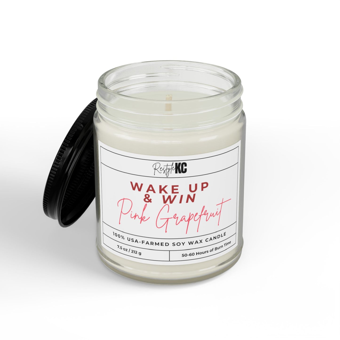 Wake Up & Win Pink Grapefruit Soy Candle