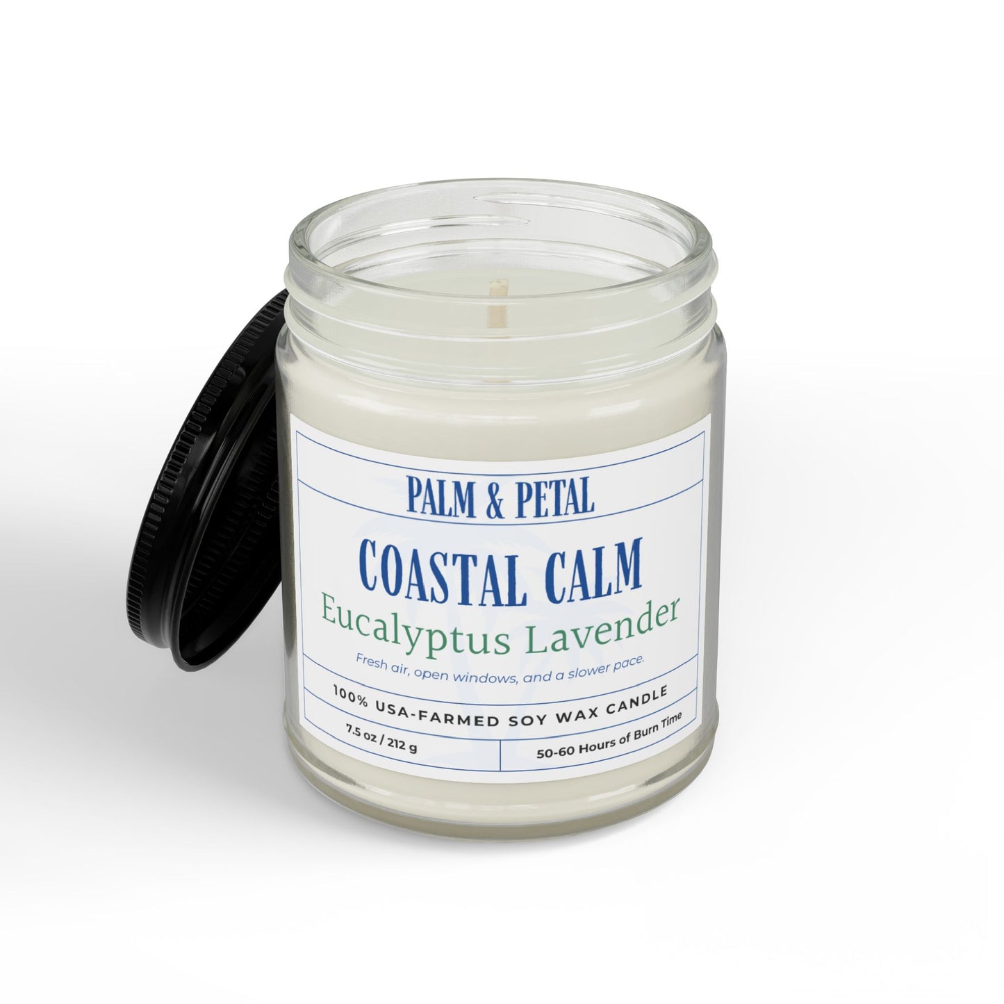 Coastal Calm Eucalyptus Lavender Soy Candle