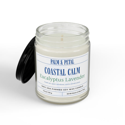 Coastal Calm Eucalyptus Lavender Soy Candle