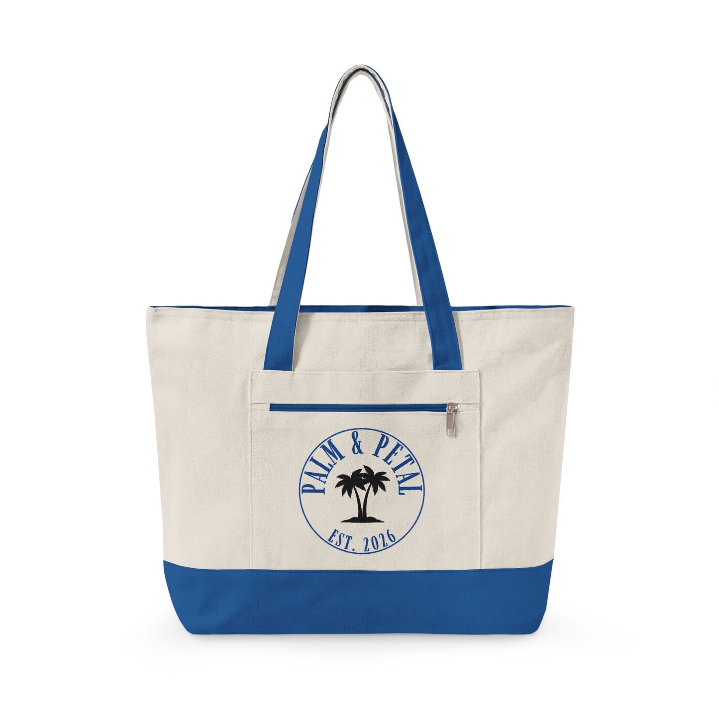 Wander Often Canvas Zippered Tote Bag