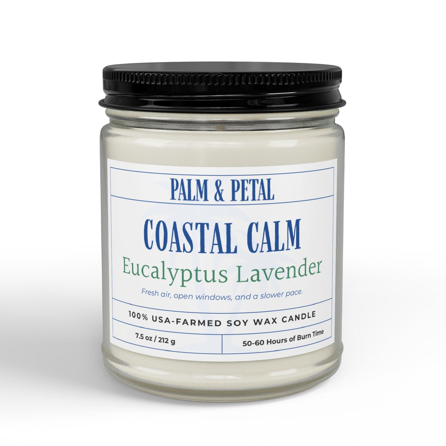 Coastal Calm Eucalyptus Lavender Soy Candle