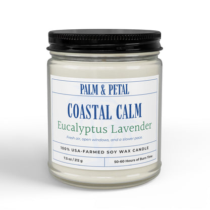 Coastal Calm Eucalyptus Lavender Soy Candle